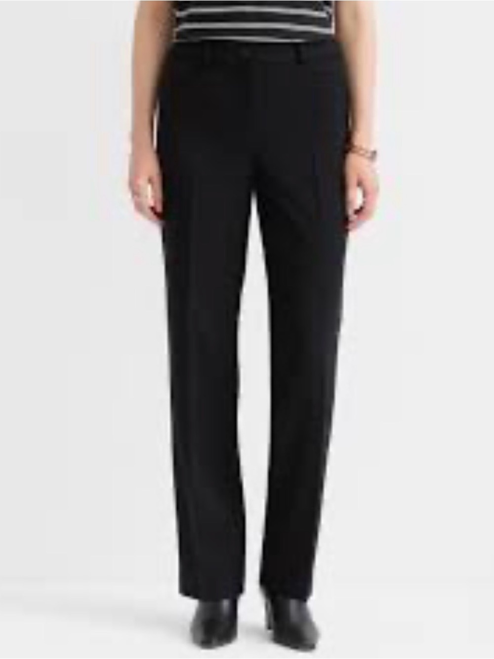 LOFT Women's Classic Straight-Leg Pants in Black